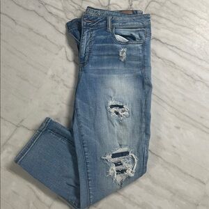 American eagle Hi-rise jegging crop super stretch woman’s 
size 14